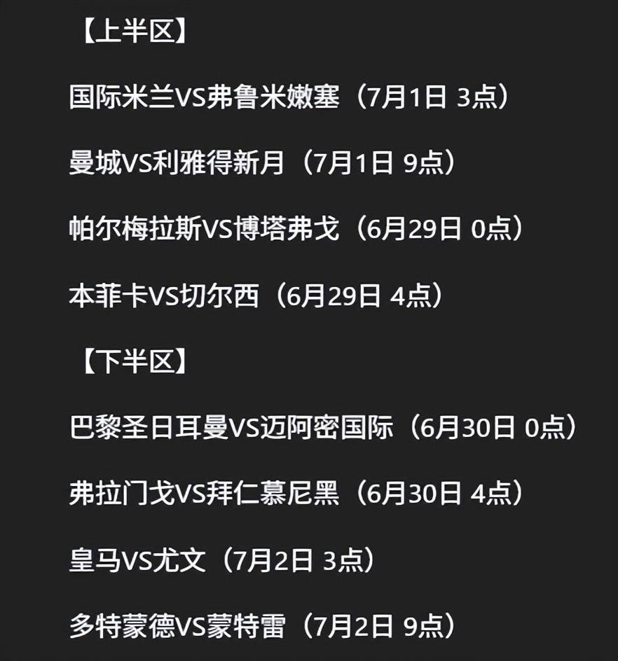 2025世俱杯8强名单及最新对阵赛程图速递的简单介绍