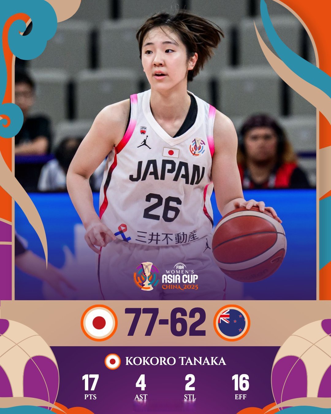 关于日本女篮亚洲杯半决赛三分球命中率高达47.1%全场出手34次的信息